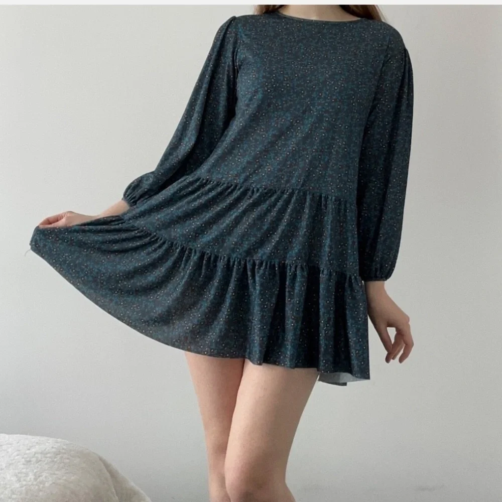 Zara long sleeve ruffle mini dress - Picture 5 of 11